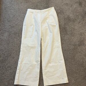 Michael Kors size 2 Elegant White Wide-Leg cropped Pants